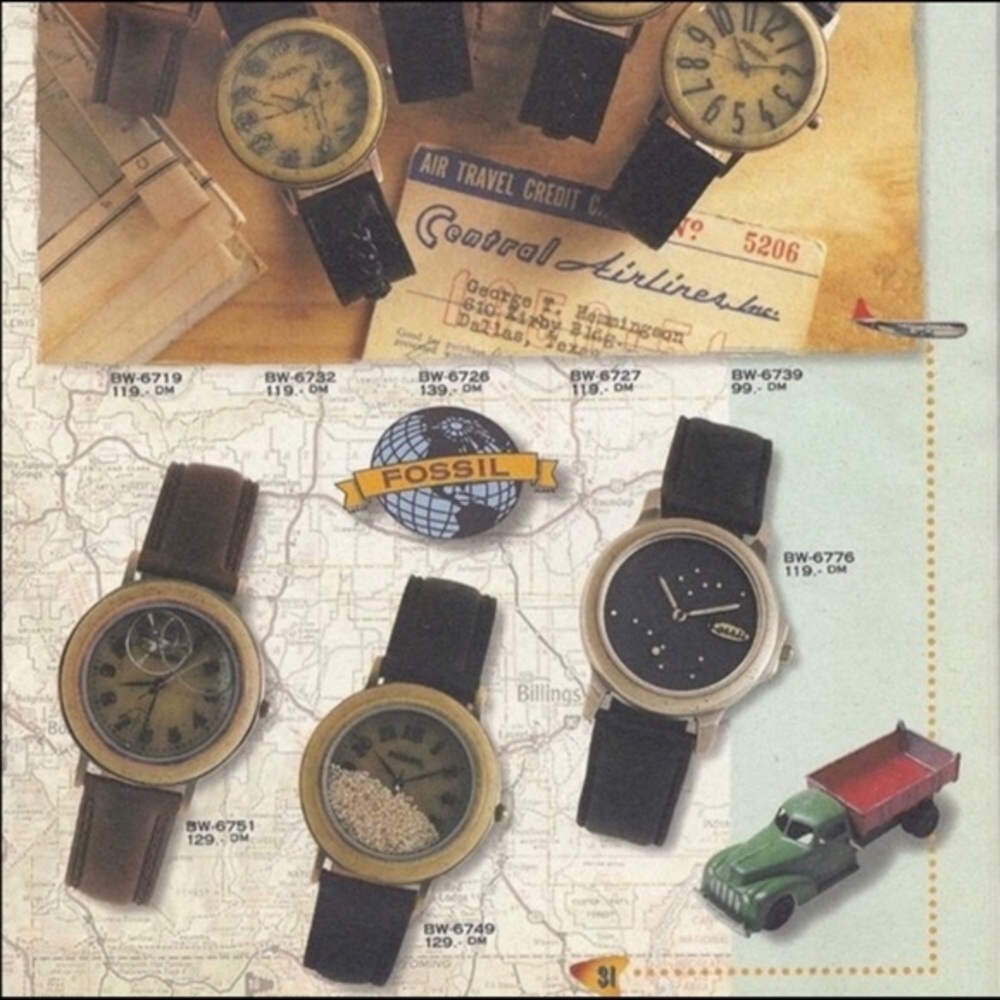 Rare 1995 Fossil BW Stone Watch | Fall Release | Fossil Library